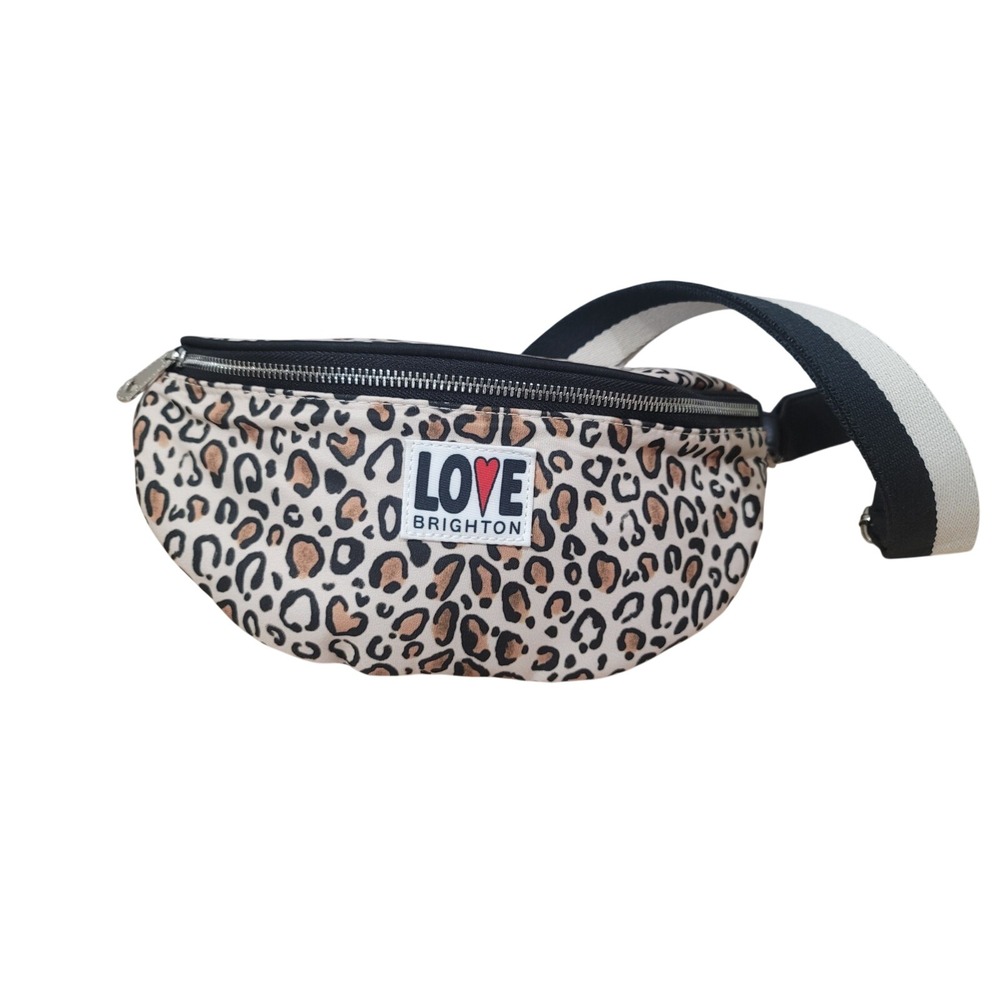 LOVE Brighton Wild Cat Belt Bag Womens Brown White Leopard Animal Print